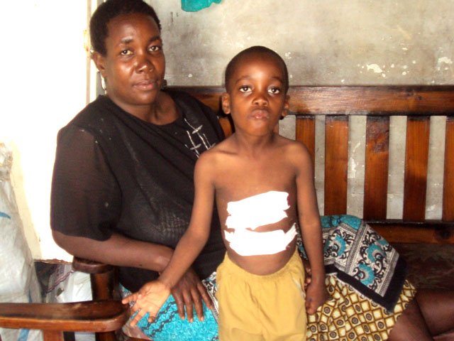 Hermann's mother together with her son in August 2009, after the operation.