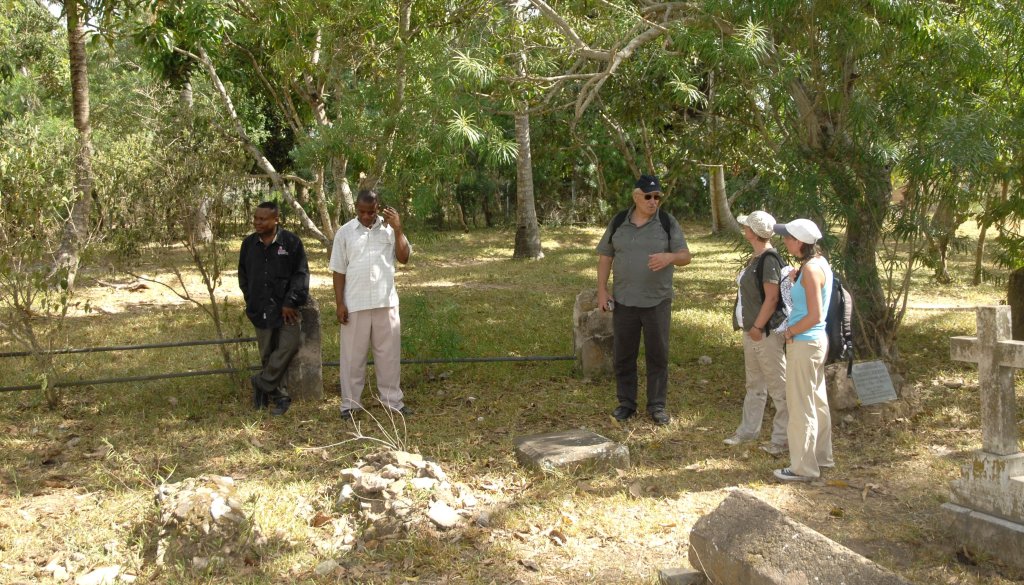 Visit to the historic graveyard in Rabai where many missionaries are buried.