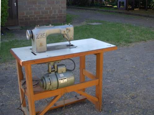 Further image of the sewing machine financed by our society.