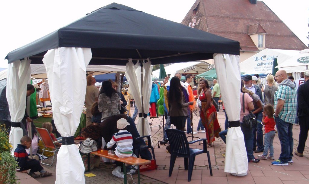 Our society's guests were also visiting other stands at the Africa festival.