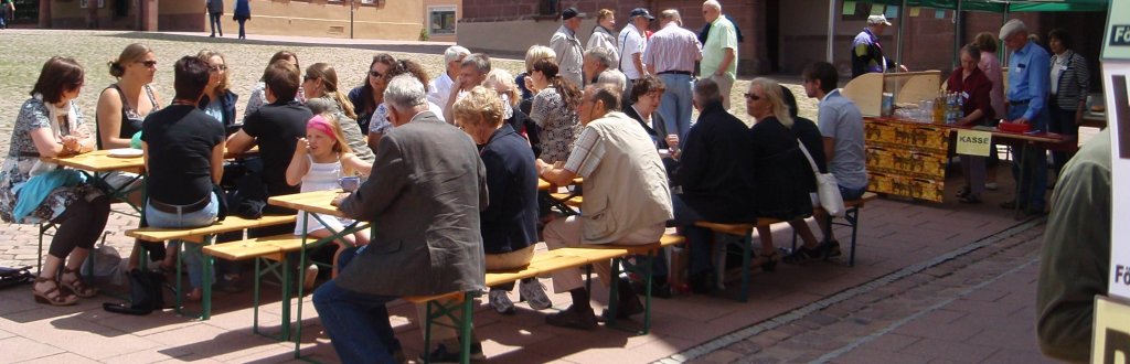 Visitors who were patronizing our society's caf&eacute;-and-information tent.