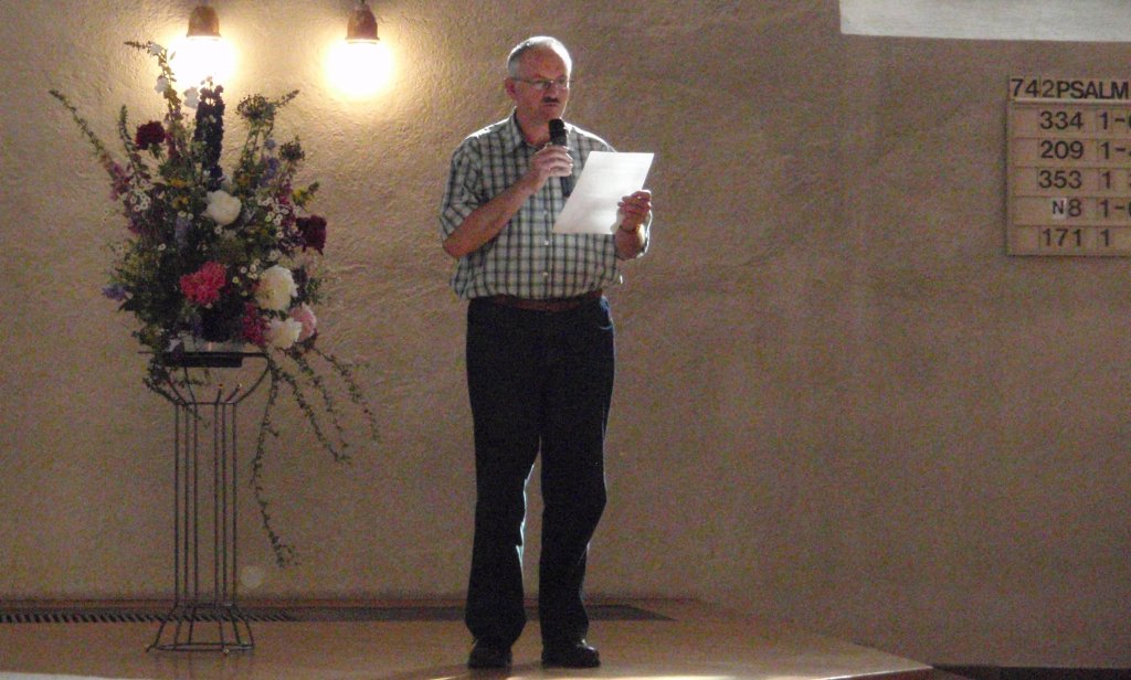 Society member participating in the service.