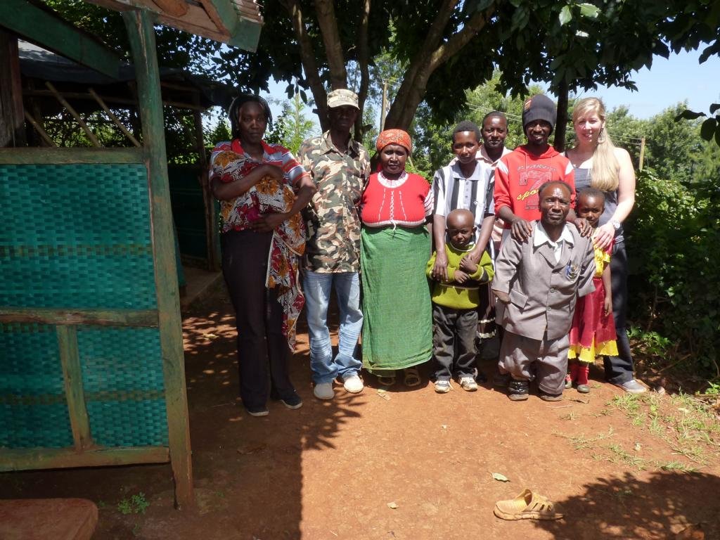 Besuch bei unterst&uuml;tzter Familie im Hochland.