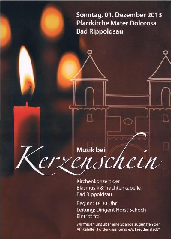 Bad Rippoldsau charity concert; original German-language poster.