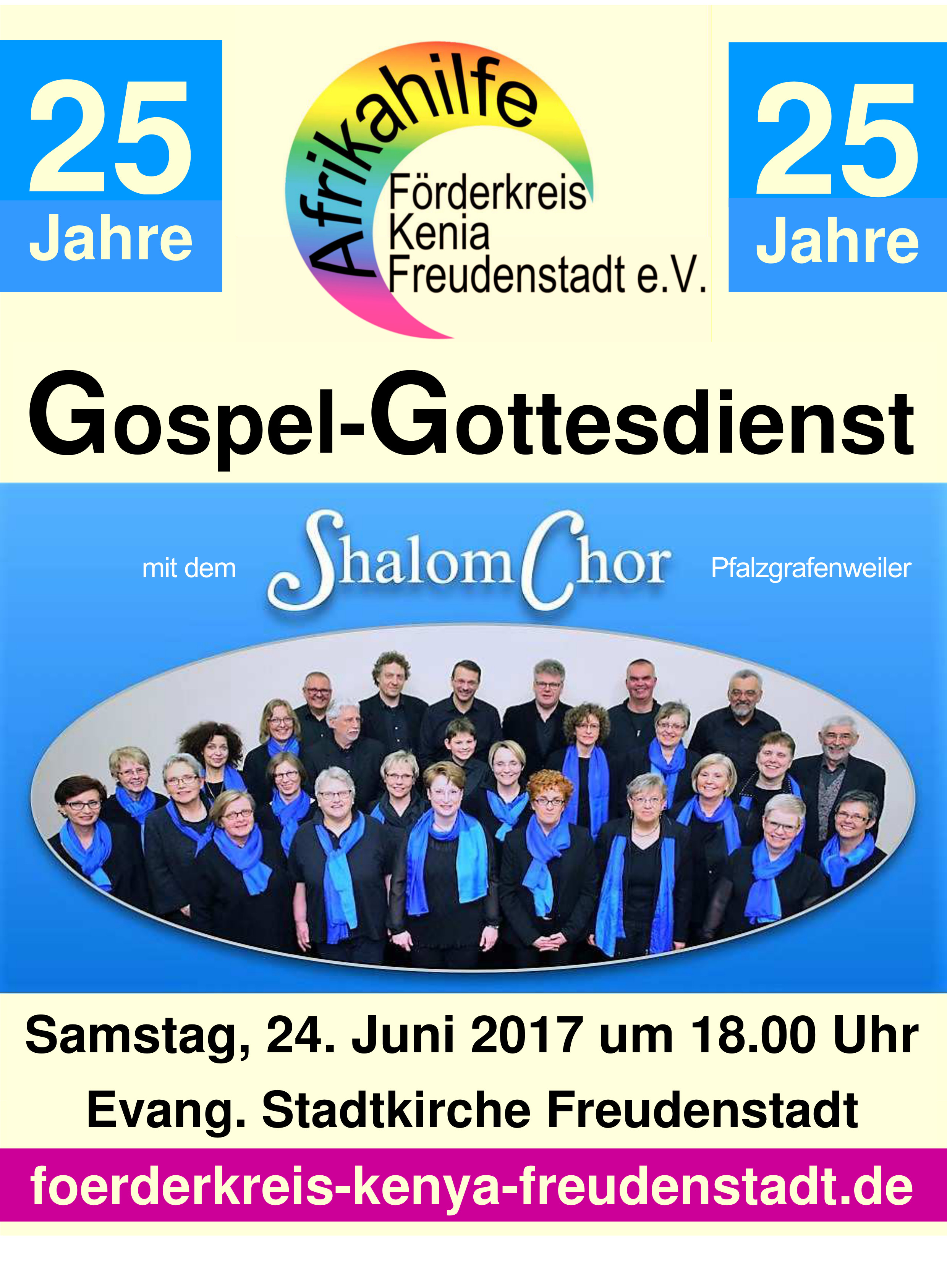 Programm Gospel-Chor, 24.06.2017