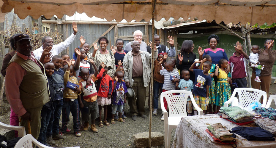 Besuch bei unterst&uuml;tzter Familie in Nakuru.