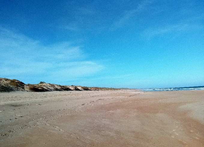 Sandstrand am Indischen Ozean.